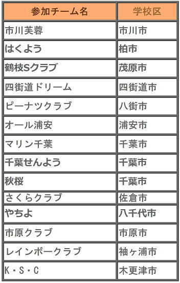 第5回楽君杯バレーボール参加チーム