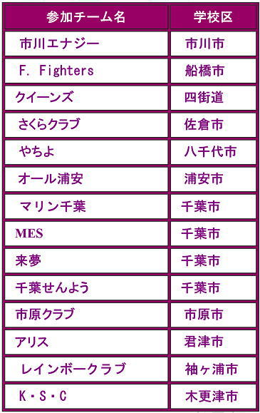 第9回楽君杯バレーボール参加チーム